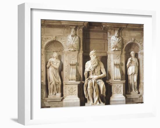 Moses Being Flanked by Leah and Rachel Representing Active Life and Contemplative Life-null-Framed Giclee Print