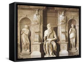 Moses Being Flanked by Leah and Rachel Representing Active Life and Contemplative Life-null-Framed Stretched Canvas