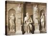 Moses Being Flanked by Leah and Rachel Representing Active Life and Contemplative Life-null-Stretched Canvas