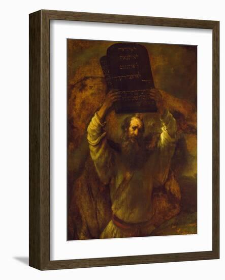 Moses Breaking the Tablets of the Law, 1659-Rembrandt van Rijn-Framed Giclee Print