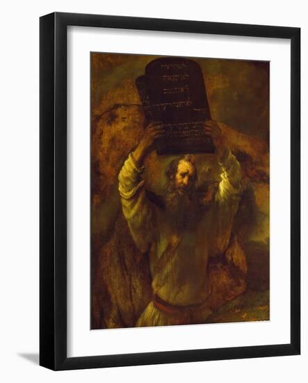 Moses Breaking the Tablets of the Law, 1659-Rembrandt van Rijn-Framed Giclee Print