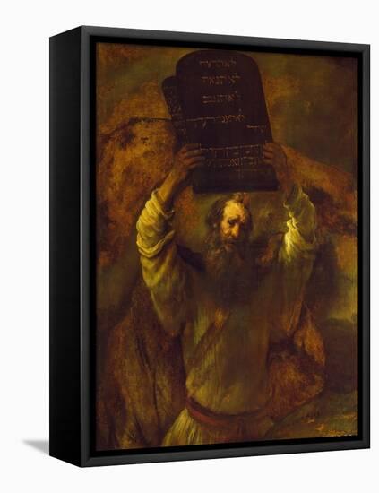 Moses Breaking the Tablets of the Law, 1659-Rembrandt van Rijn-Framed Stretched Canvas