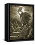 Moses Breaking the Tablets of the Law-Gustave Doré-Framed Stretched Canvas