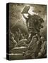 Moses Breaking the Tablets of the Law-Gustave Doré-Stretched Canvas
