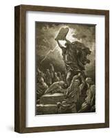 Moses Breaking the Tablets of the Law-Gustave Doré-Framed Giclee Print