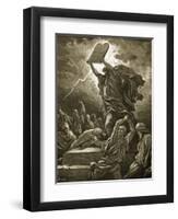 Moses Breaking the Tablets of the Law-Gustave Doré-Framed Giclee Print