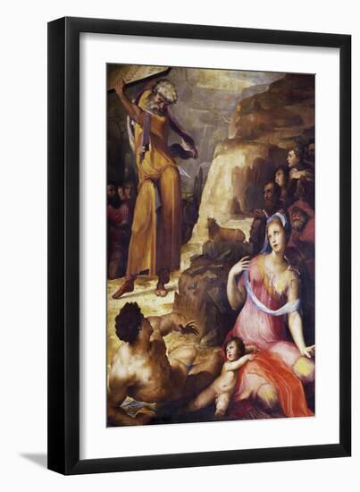 Moses Breaking the Tablets of the Law-Domenico Beccafumi-Framed Giclee Print