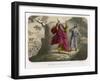 Moses Breaks the Tables of the Law on Which the Ten Commandments are Inscribed-Auguste Leloir-Framed Art Print