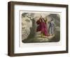 Moses Breaks the Tables of the Law on Which the Ten Commandments are Inscribed-Auguste Leloir-Framed Art Print