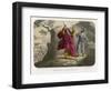 Moses Breaks the Tables of the Law on Which the Ten Commandments are Inscribed-Auguste Leloir-Framed Art Print