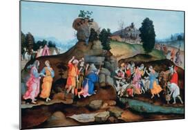 Moses Brings Forth Water Out of the Rock, C1500-Filippino Lippi-Mounted Giclee Print