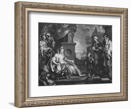 Moses Brought to Pharoah's Daughter, C.1752-William Hogarth-Framed Giclee Print