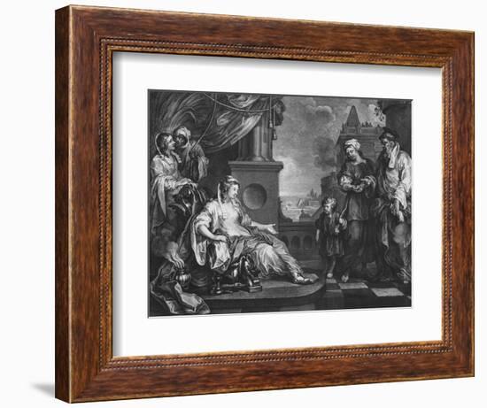 Moses Brought to Pharoah's Daughter, C.1752-William Hogarth-Framed Giclee Print