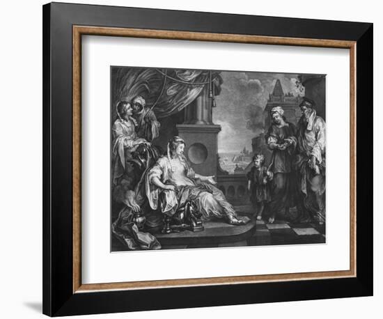 Moses Brought to Pharoah's Daughter, C.1752-William Hogarth-Framed Giclee Print