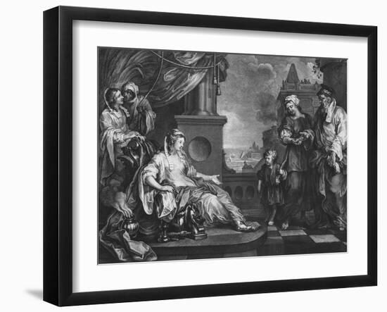 Moses Brought to Pharoah's Daughter, C.1752-William Hogarth-Framed Giclee Print