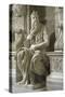 Moses, by Michelangelo-null-Stretched Canvas