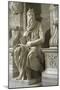 Moses, by Michelangelo-null-Mounted Photographic Print