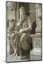 Moses, by Michelangelo-null-Mounted Photographic Print