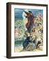 Moses Crossing the Red Sea-German School-Framed Giclee Print