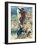 Moses Crossing the Red Sea-German School-Framed Giclee Print