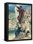 Moses Crossing the Red Sea-German School-Framed Stretched Canvas