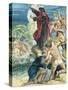 Moses Crossing the Red Sea-German School-Stretched Canvas