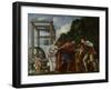 Moses Defending the Daughters of Jethro, 1610-Carlo Saraceni-Framed Giclee Print