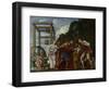 Moses Defending the Daughters of Jethro, 1610-Carlo Saraceni-Framed Giclee Print