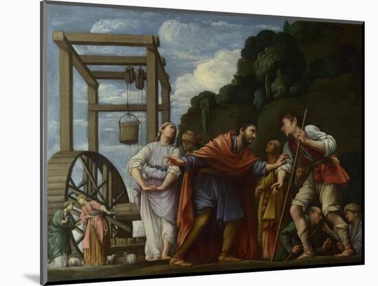 Moses Defending the Daughters of Jethro, 1610-Carlo Saraceni-Mounted Giclee Print