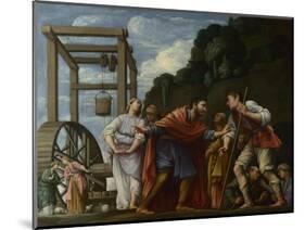 Moses Defending the Daughters of Jethro, 1610-Carlo Saraceni-Mounted Giclee Print