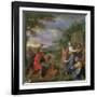 Moses Defending the Daughters of Jethro-Charles Le Brun-Framed Giclee Print