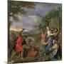 Moses Defending the Daughters of Jethro-Charles Le Brun-Mounted Giclee Print