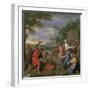 Moses Defending the Daughters of Jethro-Charles Le Brun-Framed Giclee Print