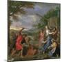 Moses Defending the Daughters of Jethro-Charles Le Brun-Mounted Giclee Print