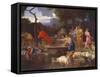 Moses Defending the Daughters of Jethro-Sebastien Bourdon-Framed Stretched Canvas