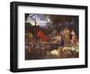 Moses Defending the Daughters of Jethro-Sebastien Bourdon-Framed Giclee Print