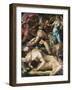 Moses Defends the Daughters of Jethro-Rosso Fiorentino-Framed Giclee Print