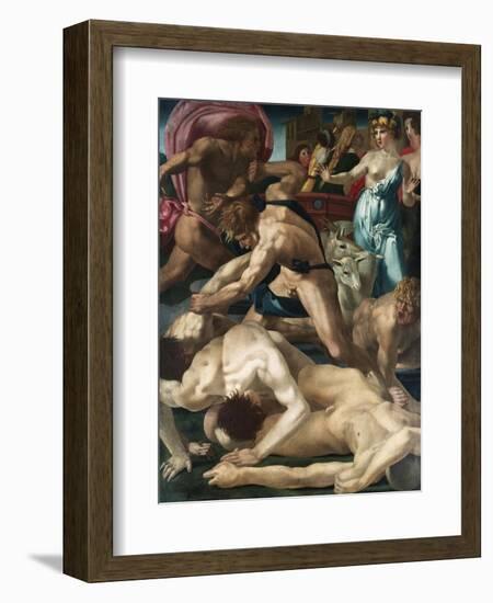 Moses Defends the Daughters of Jethro-Rosso Fiorentino-Framed Giclee Print