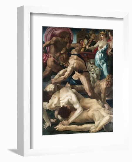 Moses Defends the Daughters of Jethro-Rosso Fiorentino-Framed Giclee Print