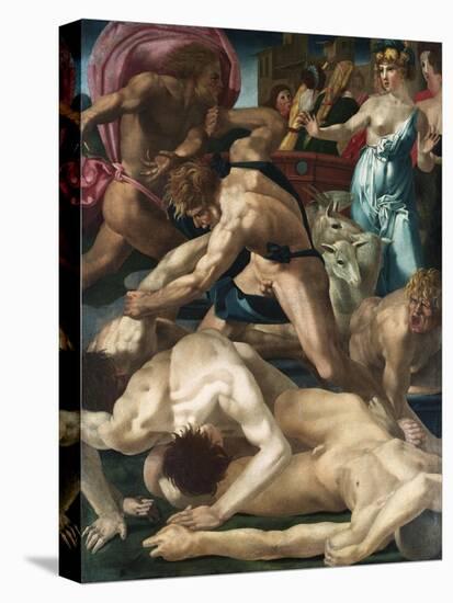 Moses Defends the Daughters of Jethro-Rosso Fiorentino-Stretched Canvas