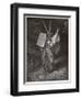 Moses Descends from the Mountain Carrying the Tables of the Law-Gustave Dor?-Framed Art Print