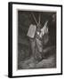 Moses Descends from the Mountain Carrying the Tables of the Law-Gustave Dor?-Framed Art Print