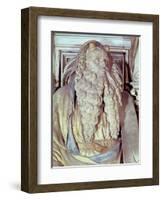 Moses, Detail from the Hexagonal Pedestal of the Well of Moses, 1395-1404-Claus Sluter-Framed Giclee Print