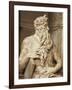 Moses, Detail from the Tomb of Julius II, Circa 1515-Michelangelo Buonarroti-Framed Giclee Print