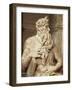 Moses, Detail from the Tomb of Julius II, Circa 1515-Michelangelo Buonarroti-Framed Giclee Print