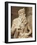 Moses, Detail from the Tomb of Julius II, Circa 1515-Michelangelo Buonarroti-Framed Giclee Print