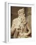 Moses, Detail from the Tomb of Julius II, Circa 1515-Michelangelo Buonarroti-Framed Giclee Print