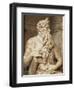 Moses, Detail from the Tomb of Julius II, Circa 1515-Michelangelo Buonarroti-Framed Giclee Print