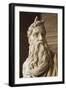 Moses, Detail from the Tomb of Julius II, Circa 1515-Michelangelo Buonarroti-Framed Giclee Print