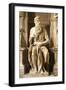 Moses, Detail from Tomb of Julius II-Michelangelo Buonarroti-Framed Giclee Print